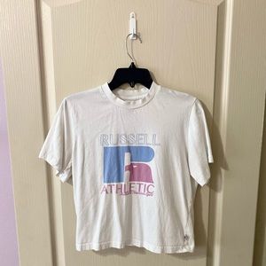 Russel Athletic Women’s Mid-Crop Graphic Tee Shirt